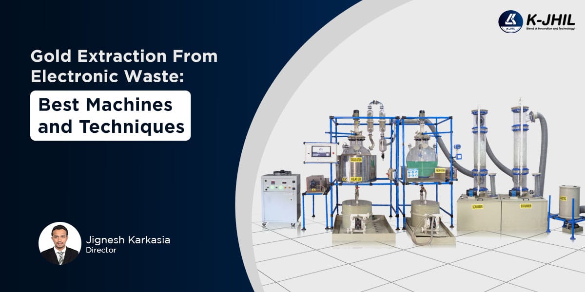 Gold extraction from electronic waste using hydrometallurgy and advanced gold recovery machines