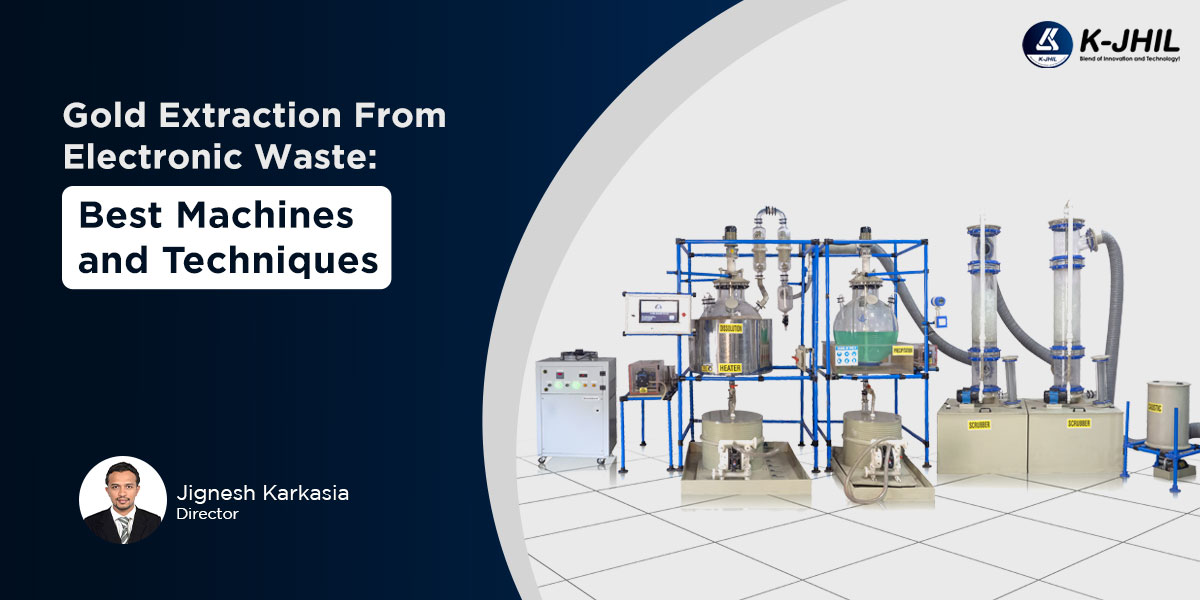 Gold extraction from electronic waste using hydrometallurgy and advanced gold recovery machines