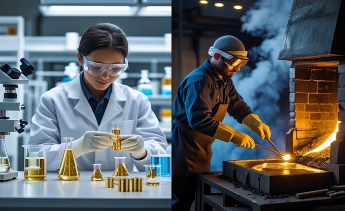 gold refining vs gold smelting