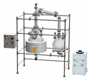 solvent recovery system for chemical and pharmaceutical industries used to recycle and purify solvents efficiently