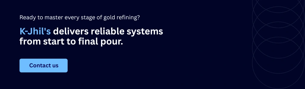 Start your complete gold refining setup from process to final pour – contact K-Jhil
