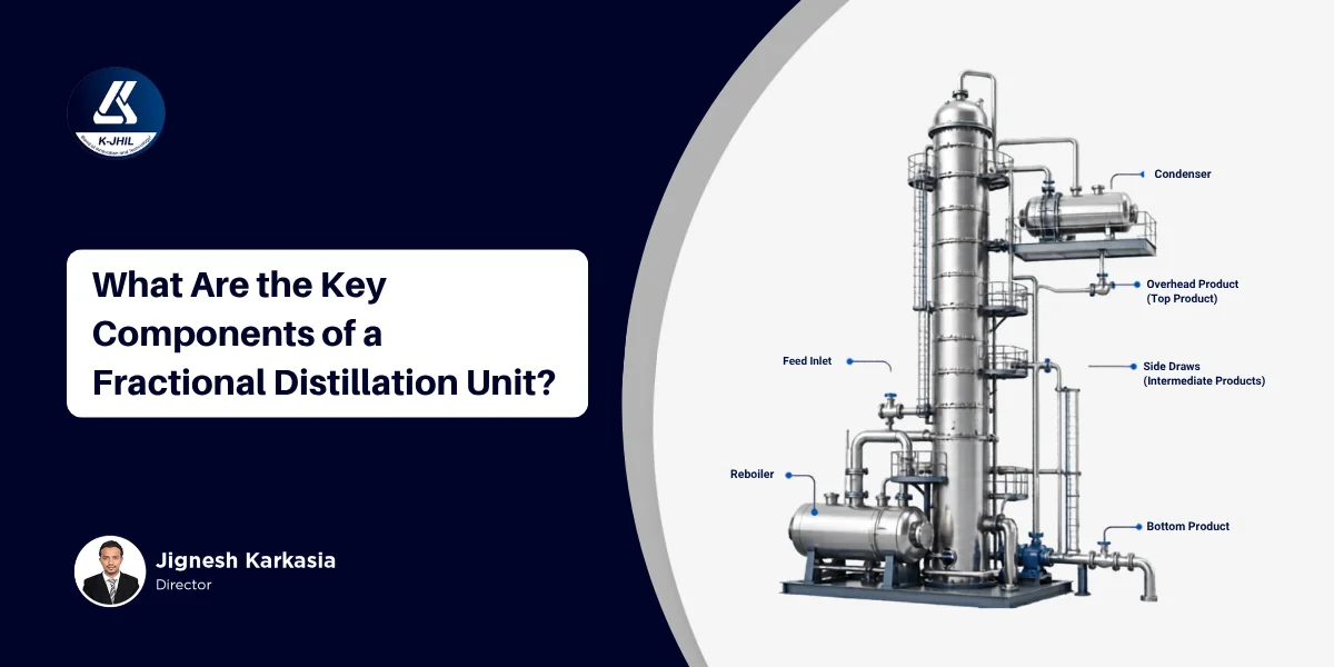 what are the key components of a fractional distillation unit