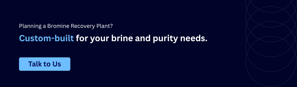 Custom bromine recovery plant designed for brine processing and high-purity bromine production requirements.