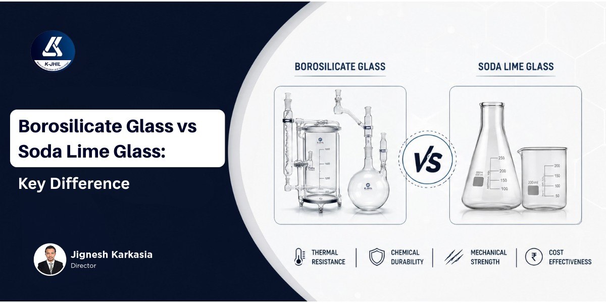 Borosilicate glass vs soda lime glass comparison showing differences in thermal resistance, chemical durability, and industrial applications