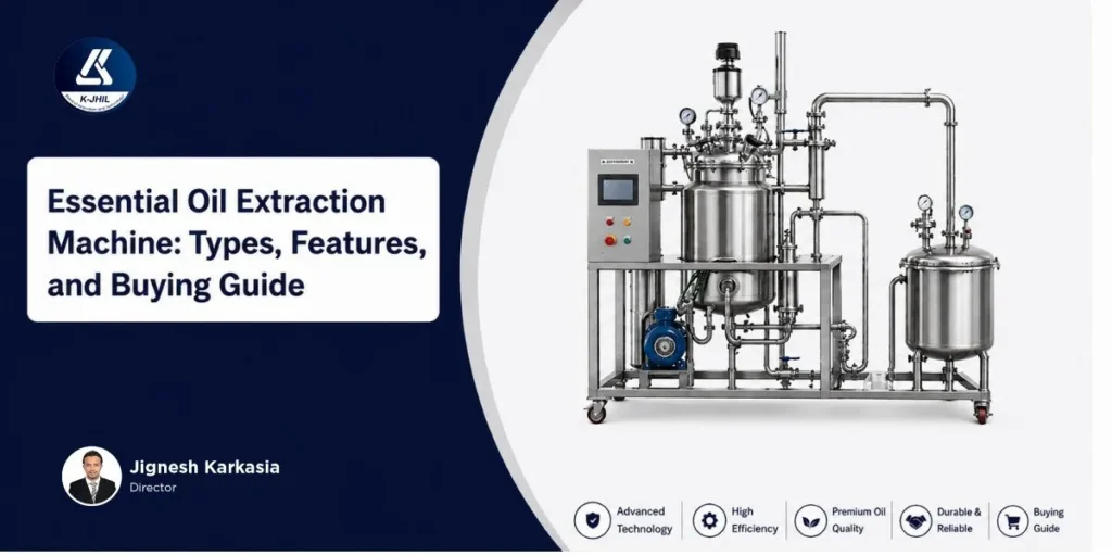 Essential oil extraction machine setup by K-JHIL Scientific with buying guide overview