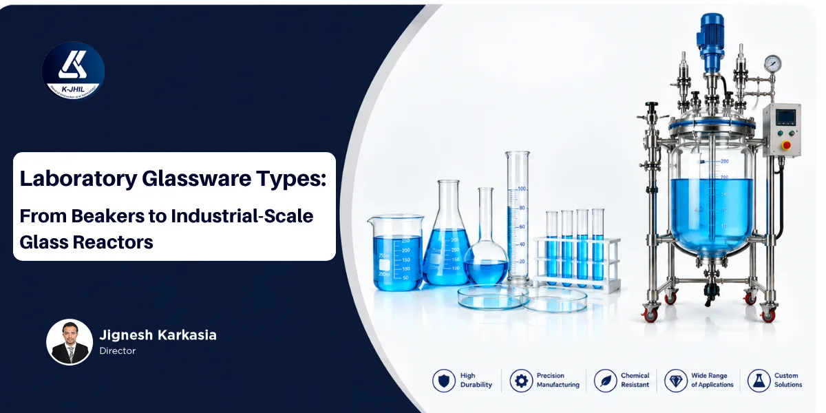 Laboratory glassware types including beakers and industrial glass reactors